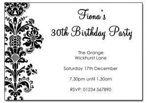 Birthday Invitation Template Black and White Vintage Black White Party Invitations the Invitation