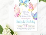 Birthday Invitation Template butterfly Party butterfly Invitation butterfly Birthday butterfly Party