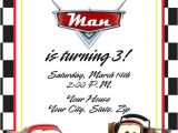 Birthday Invitation Template Cars Cars Birthday Invitation with Lightening Mcqueen by