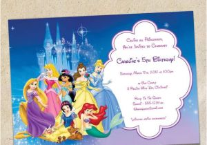 Birthday Invitation Template Disney Disney Princesses Party Invitation Template Instant