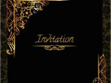 Birthday Invitation Template Elegant Elegant Golden Design Invitation Template Vector Free