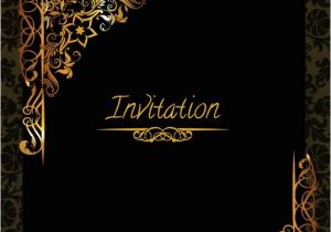 Birthday Invitation Template Elegant Elegant Golden Design Invitation Template Vector Free