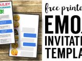 Birthday Invitation Template Emoji Emoji Birthday Invitations Free Printable Template Paper