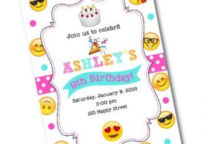Birthday Invitation Template Emoji Emoji Birthday Party Invitation Emoji Birthday Party Emoji