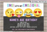 Birthday Invitation Template Emoji Emoji Invitation Template Emoji Birthday Party theme