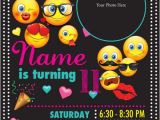 Birthday Invitation Template Emoji Hinkle Printing Invitations