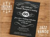 Birthday Invitation Template for Adults Vintage Adult Birthday Invitation Template Diy Printable