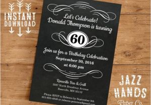 Birthday Invitation Template for Adults Vintage Adult Birthday Invitation Template Diy Printable