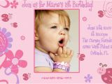 Birthday Invitation Template for Baby Girl Birthday Card 40th Birthday Ideas Baby Girl 1st Birthday
