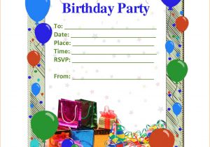 Birthday Invitation Template for Word 6 Birthday Party Invitation Template Word Teknoswitch