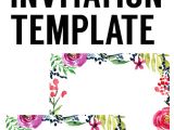 Birthday Invitation Template Free Floral Borders Invitations Free Printable Invitation
