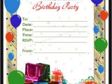 Birthday Invitation Template Free Word 5 Images Several Different Birthday Invitation Maker