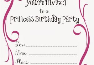 Birthday Invitation Template Girl Free Birthday Party Invitations for Girl Free Printable