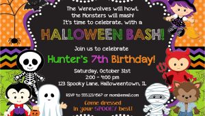 Birthday Invitation Template Halloween Halloween Birthday Invitation Printable Kids Halloween Party