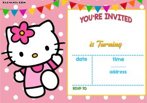 Birthday Invitation Template Hello Kitty Free Hello Kitty Invitation Templates Free Invitation