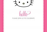 Birthday Invitation Template Hello Kitty Free Printable Hello Kitty Birthday Invitations Free