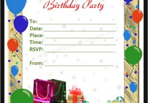 Birthday Invitation Template In Word 5 Images Several Different Birthday Invitation Maker