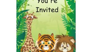 Birthday Invitation Template Jungle theme Jungle theme Birthday Invitations Zazzle Com