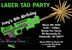 Birthday Invitation Template Laser Tag Laser Tag Birthday Invitation Printable or Printed Laser