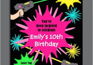 Birthday Invitation Template Laser Tag Laser Tag Girl Birthday Invitation Printable or Printed