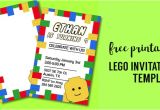 Birthday Invitation Template Lego Free Printable Lego Birthday Party Invitation Template