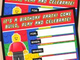 Birthday Invitation Template Lego Free Printable Lego Building Blocks Birthday Invitation