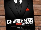 Birthday Invitation Template Man Classic Man 40th Birthday Invitation 30th 50th Printable