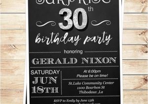 Birthday Invitation Template Man Surprise 30th Birthday Invitations for Him by