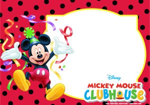 Birthday Invitation Template Mickey Mouse Free Mickey Mouse Invitation Templates Polka Dots Bagvania