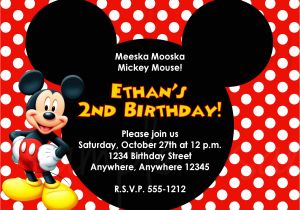 Birthday Invitation Template Mickey Mouse Mickey Mouse Birthday Invitation