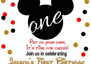 Birthday Invitation Template Mickey Mouse Mickey Mouse Birthday Invitation Template Postermywall