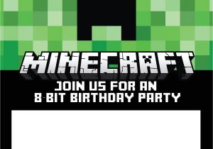 Birthday Invitation Template Minecraft 40th Birthday Ideas Minecraft Birthday Invitation