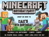 Birthday Invitation Template Minecraft Minecraft Birthday Invitation Template