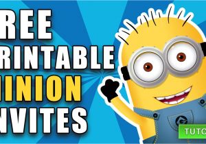 Birthday Invitation Template Minions Diy Free Printable Minion Birthday Invite How to Video