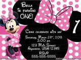 Birthday Invitation Template Minnie Mouse Minnie Mouse Pink Birthday Invitations