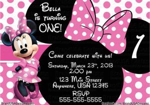 Birthday Invitation Template Minnie Mouse Minnie Mouse Pink Birthday Invitations
