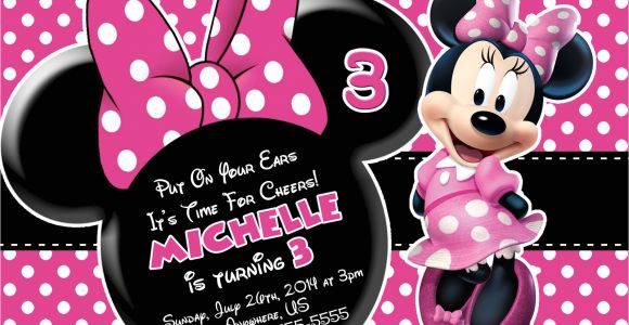 Birthday Invitation Template Minnie Mouse Minnie Mouse Printable Birthday Invitations Free