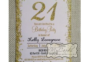 Birthday Invitation Template Nz Gold Glitter Confetti Pink 21st Birthday Invitation