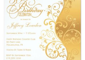 Birthday Invitation Template Nz White Gold 50th Birthday Party Invitation Zazzle Com