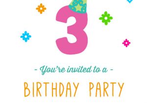 Birthday Invitation Template Old 3rd Birthday Party Free Birthday Invitation Template