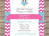 Birthday Invitation Template Online Owl Party Invitations Pink Birthday Party Template