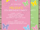 Birthday Invitation Template Pinterest butterfly Party Invitations Template Birthday Party