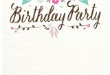 Birthday Invitation Template Pinterest Flat Floral Free Printable Birthday Invitation Template