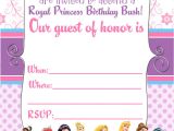 Birthday Invitation Template Princess Free Printable Disney Princess Birthday Invitations
