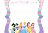Birthday Invitation Template Princess Free Printable Disney Princess Birthday Invitations