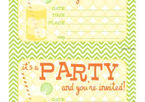 Birthday Invitation Template Printable Bnute Productions Free Printable Citrus Splash Invitations