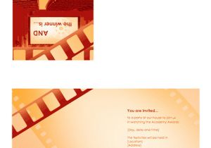 Birthday Invitation Template Quarter Fold Download Free Printable Invitations Of Movie Awards Party
