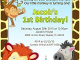 Birthday Invitation Template Safari 1st Birthday Jungle Invitation
