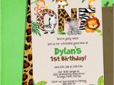 Birthday Invitation Template Safari Jungle 1st Birthday Party Invitation Template Jungle