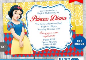 Birthday Invitation Template Snow White Snow White Birthday Invitation Template 3 by